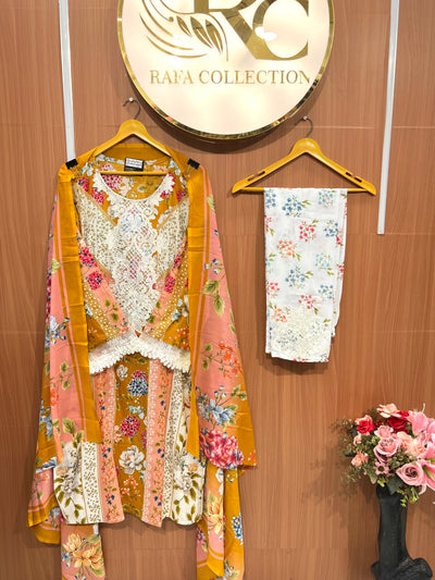 Pakistani patch work suit 2519