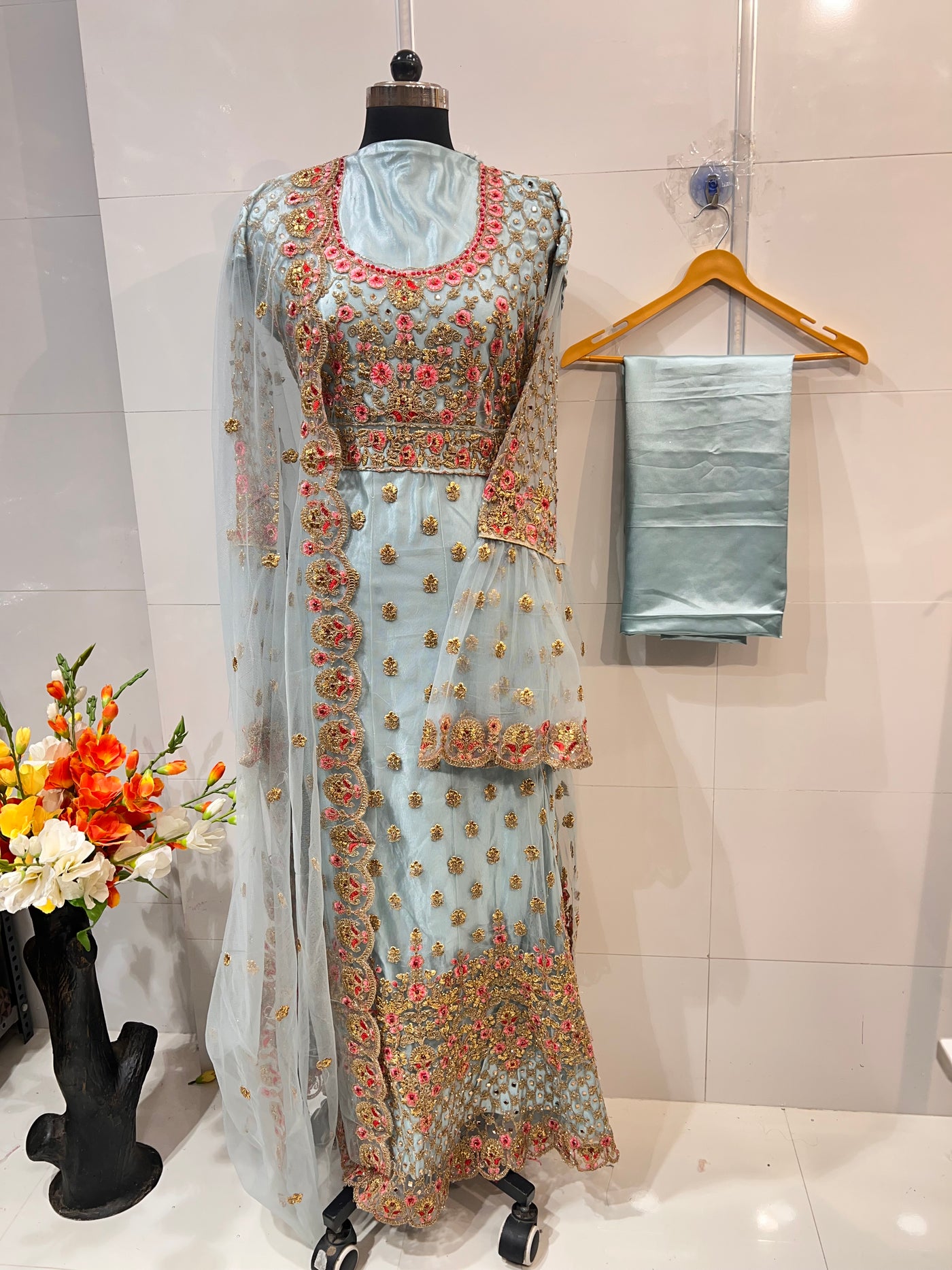 Net zari work gown 1961