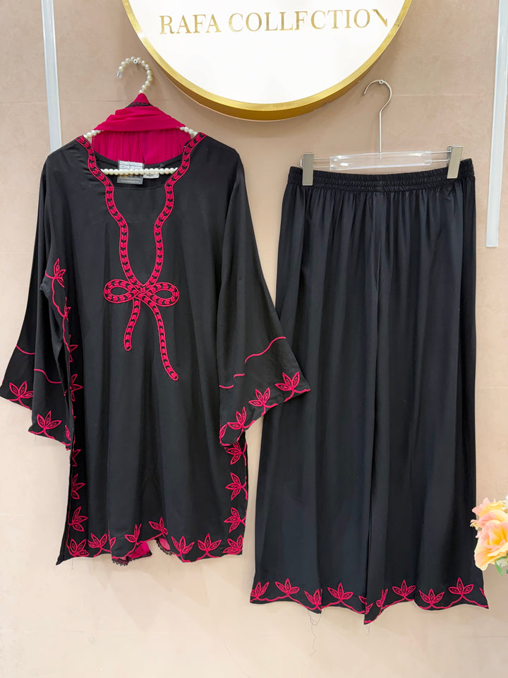 Bow embroidered suits 5002