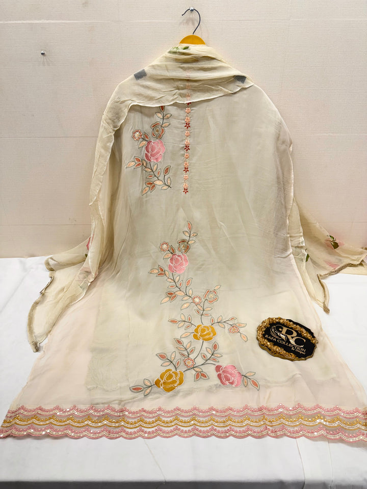 Organza unstitched suits