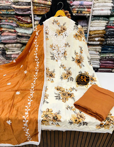 Lucknawi Unstitched suit 2760