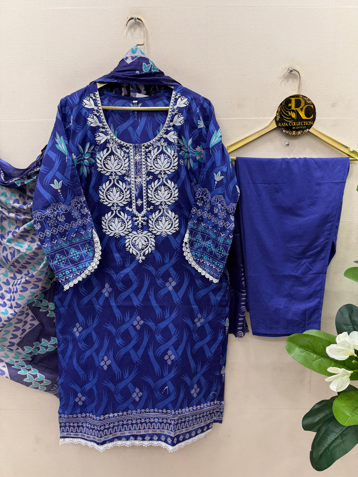 Cotton lakhnawi ready to wear suits