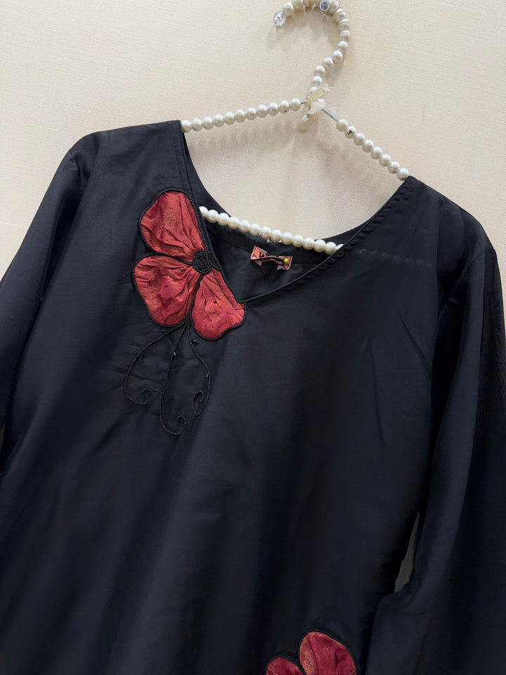Floral Appliqué Embroidered Co-ord Set