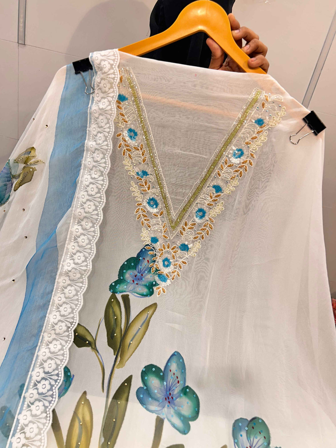 Organza handwork suits  2143