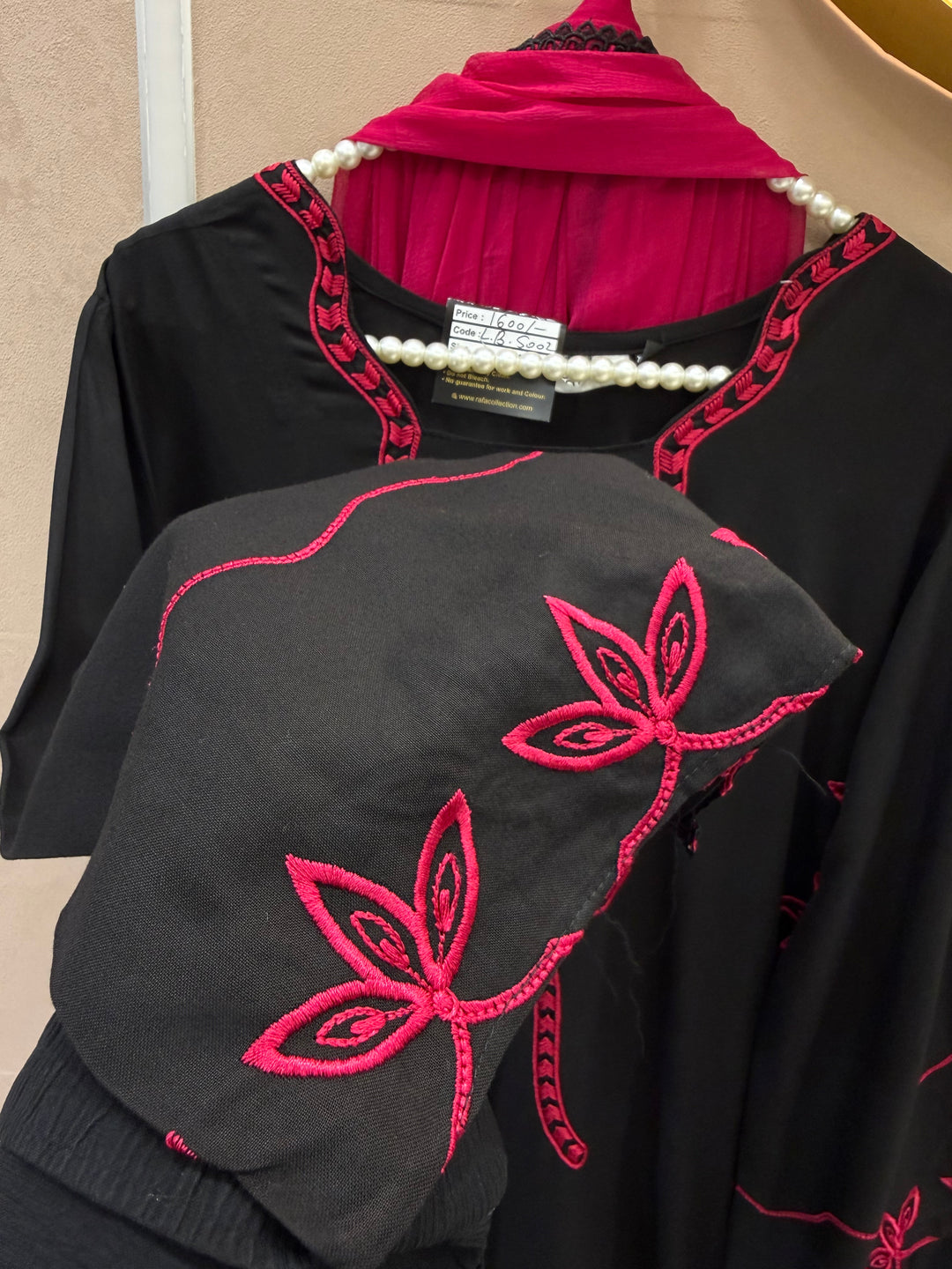 Bow embroidered suits 5002