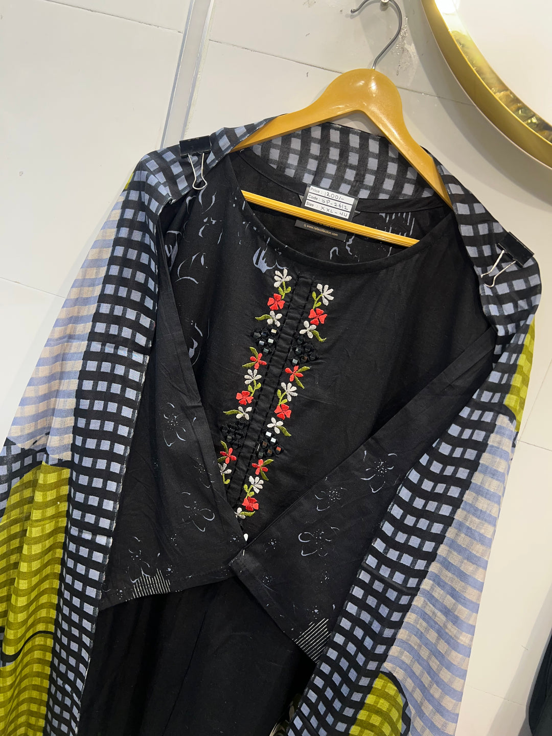 Cotton embroided suits 2612