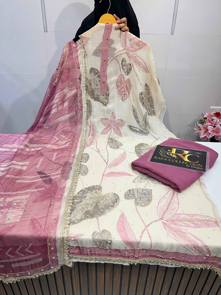 Organza Handwork Suit 2251