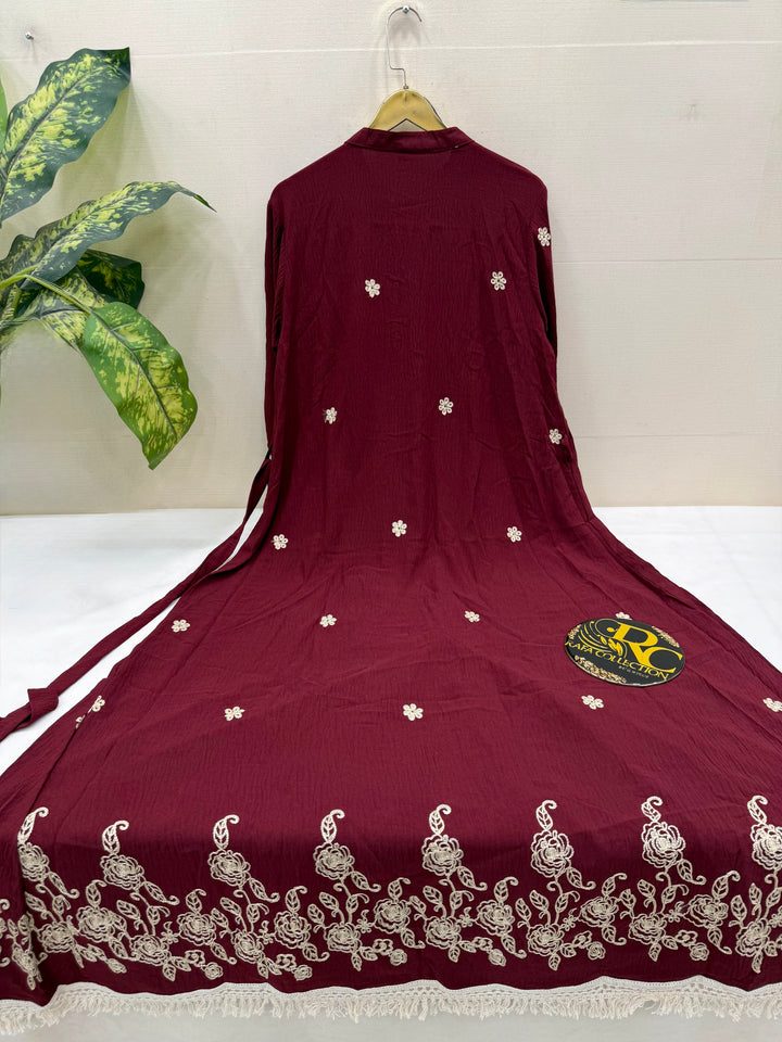 Imported crinkle gowns