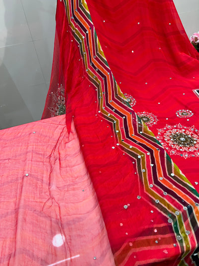 Mirror Work Unstitched Suit 1777