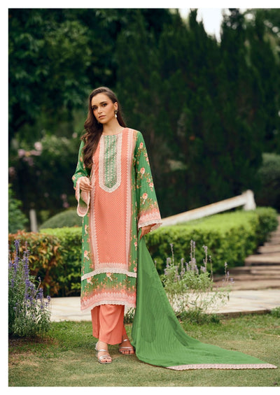 Cross stitch unstitched suit 2225