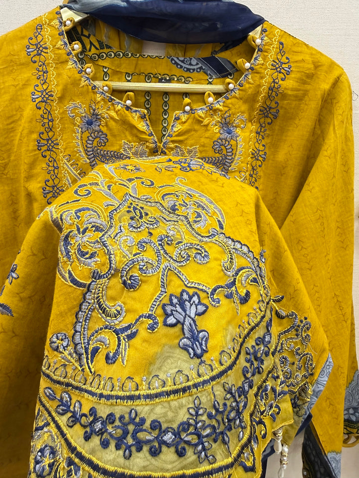 Cotton embroidered suits