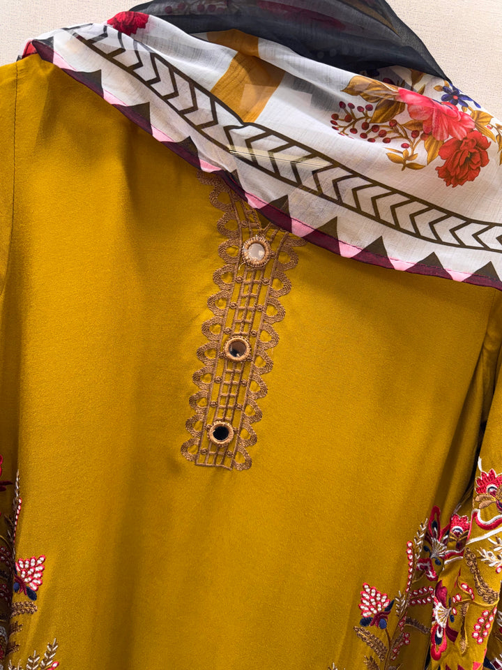 Embroidered Farshi Salwar Suits
