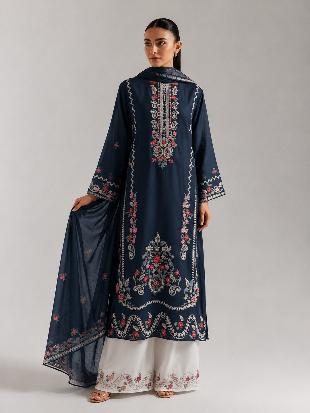 Printed pakistani long kaftans