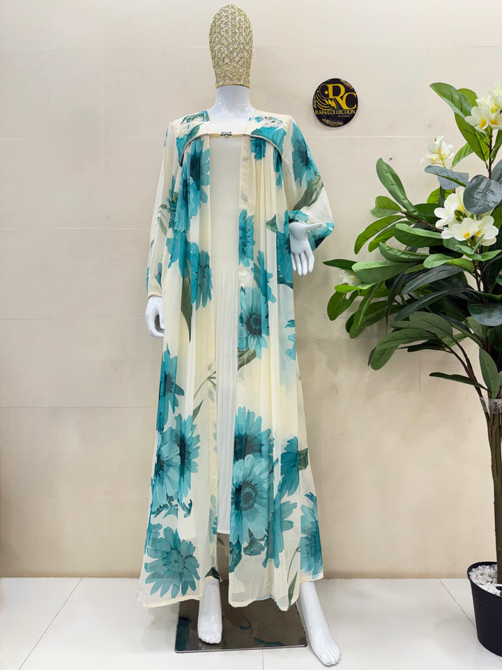 Floral shrug gowns