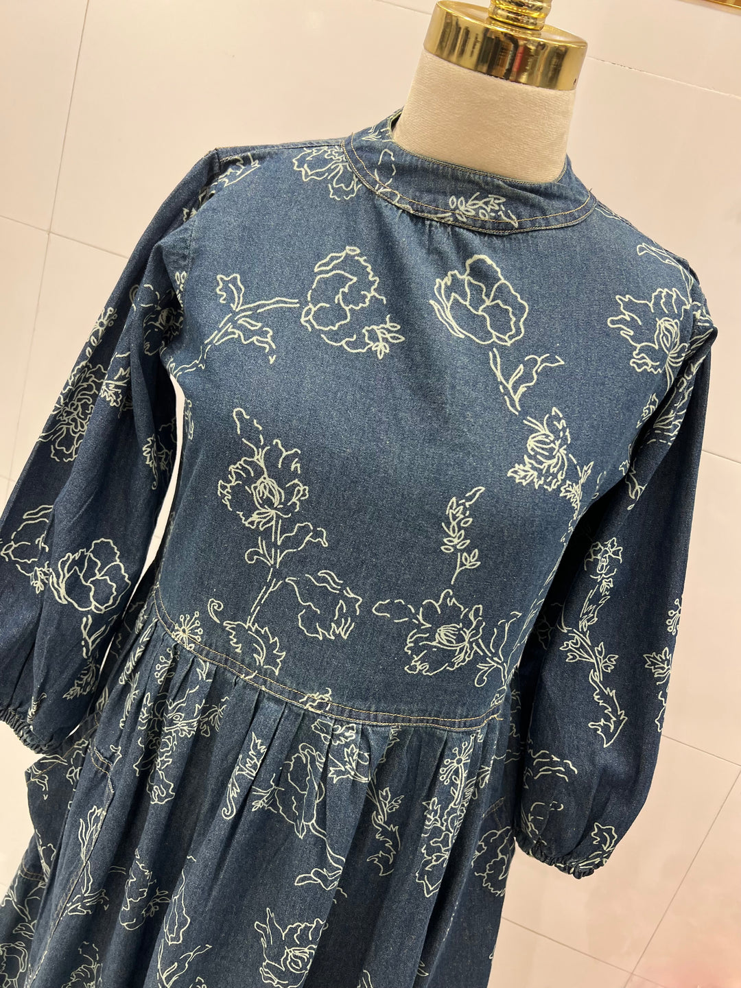 Denim long gown 2587