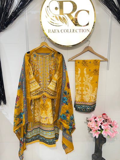 Semi cotton palazzo suits 2299