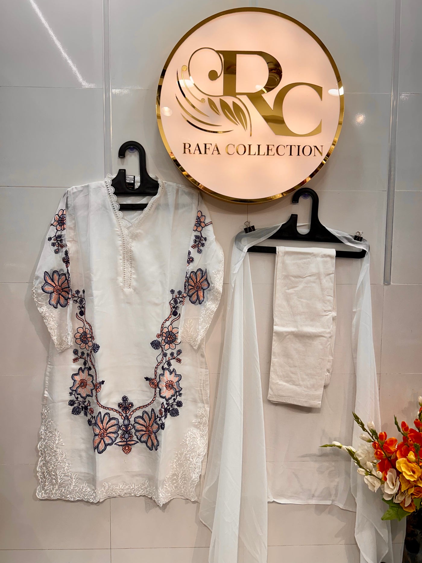 Karachi organza suit 1401