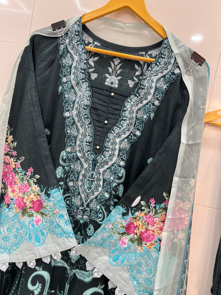 Pakistani pearl embellished suits 2745