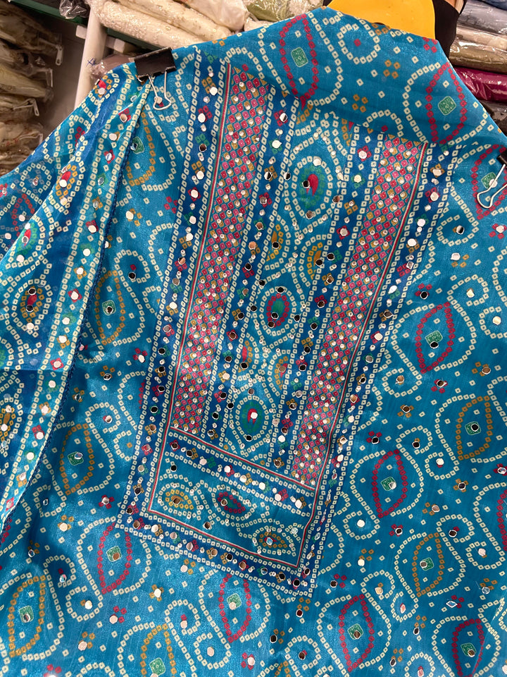 Organza Mirror Work Suit