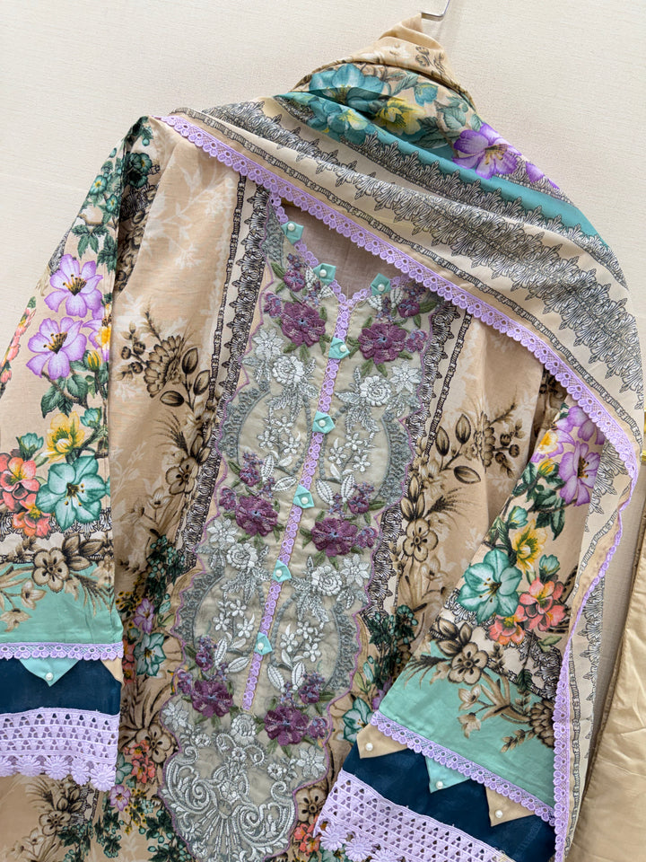 Pakistani cotton patchwork suits