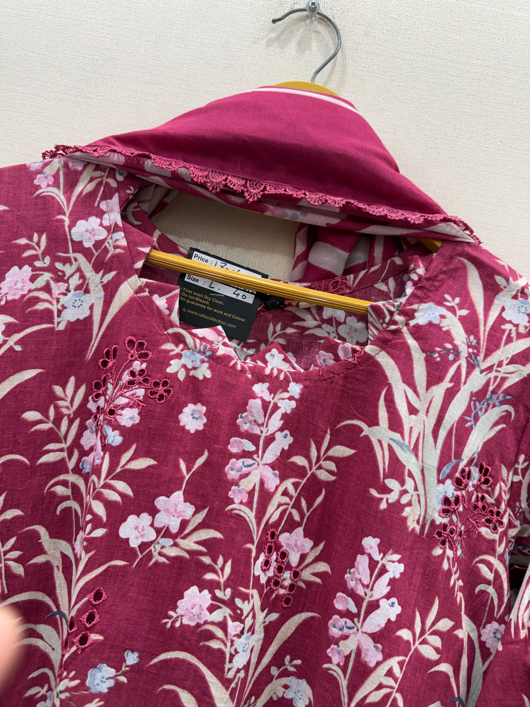 Cotton embroided farshi suits