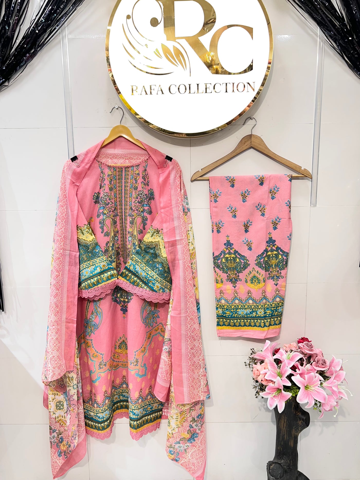 Semi cotton palazzo suits 2299