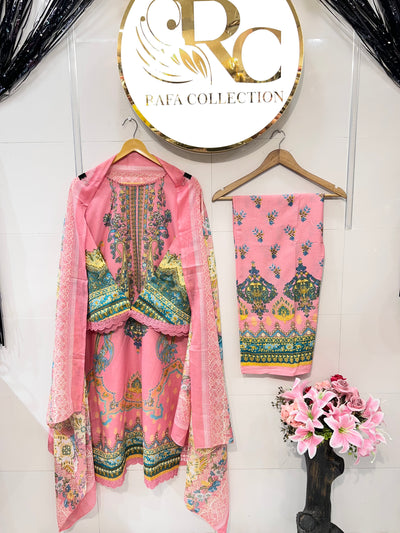 Semi cotton palazzo suits 2299