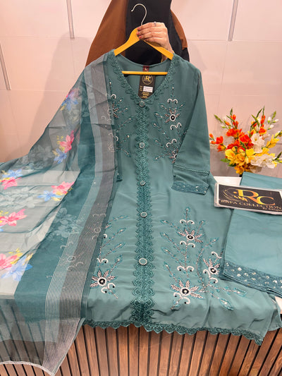 Georgette Handwork Suit 1580