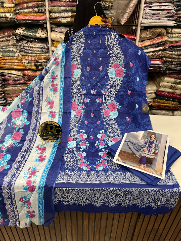 Cotton printed unstitch suits 2588