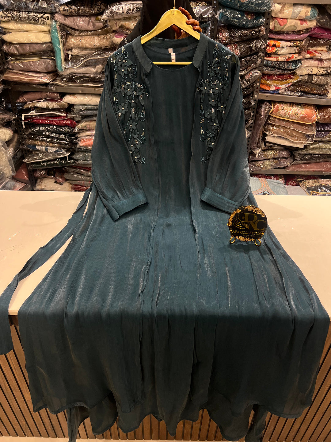 Shimmer shrug gowns 837