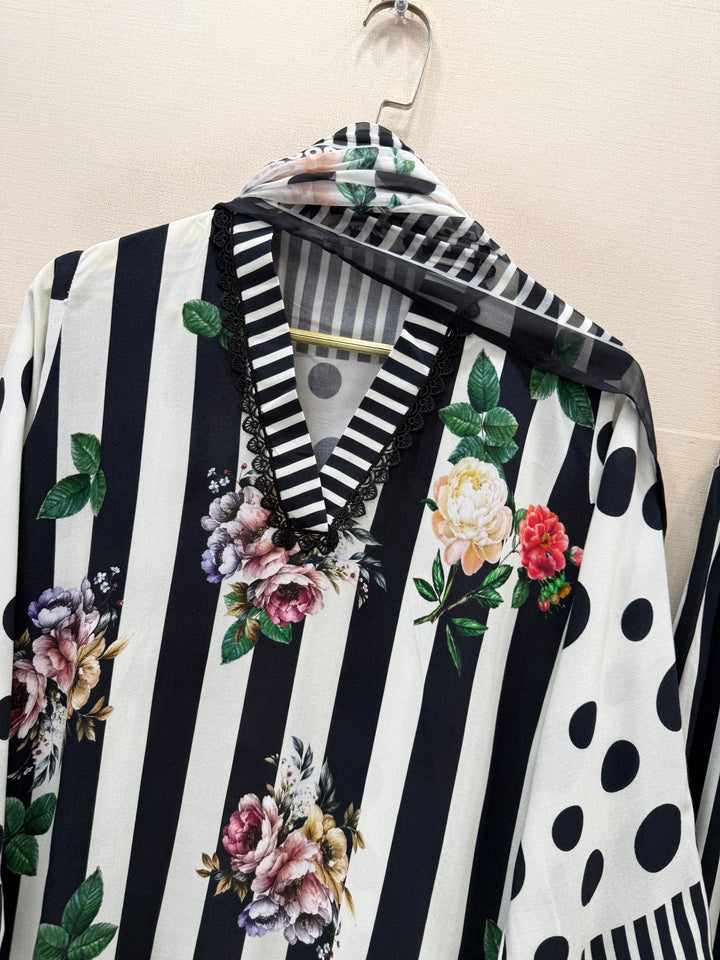 polka dot Pakistani Farshi suits