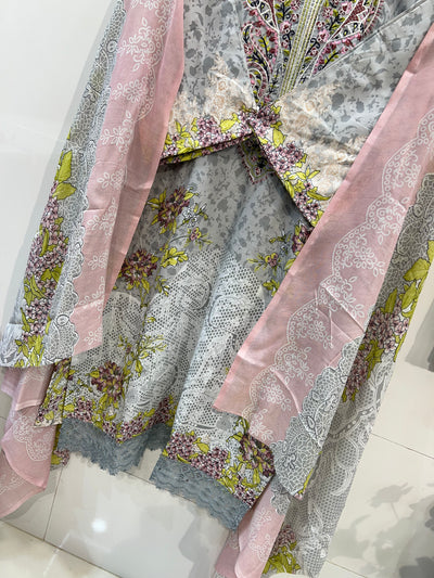 Cotton Embroidered suits 2615