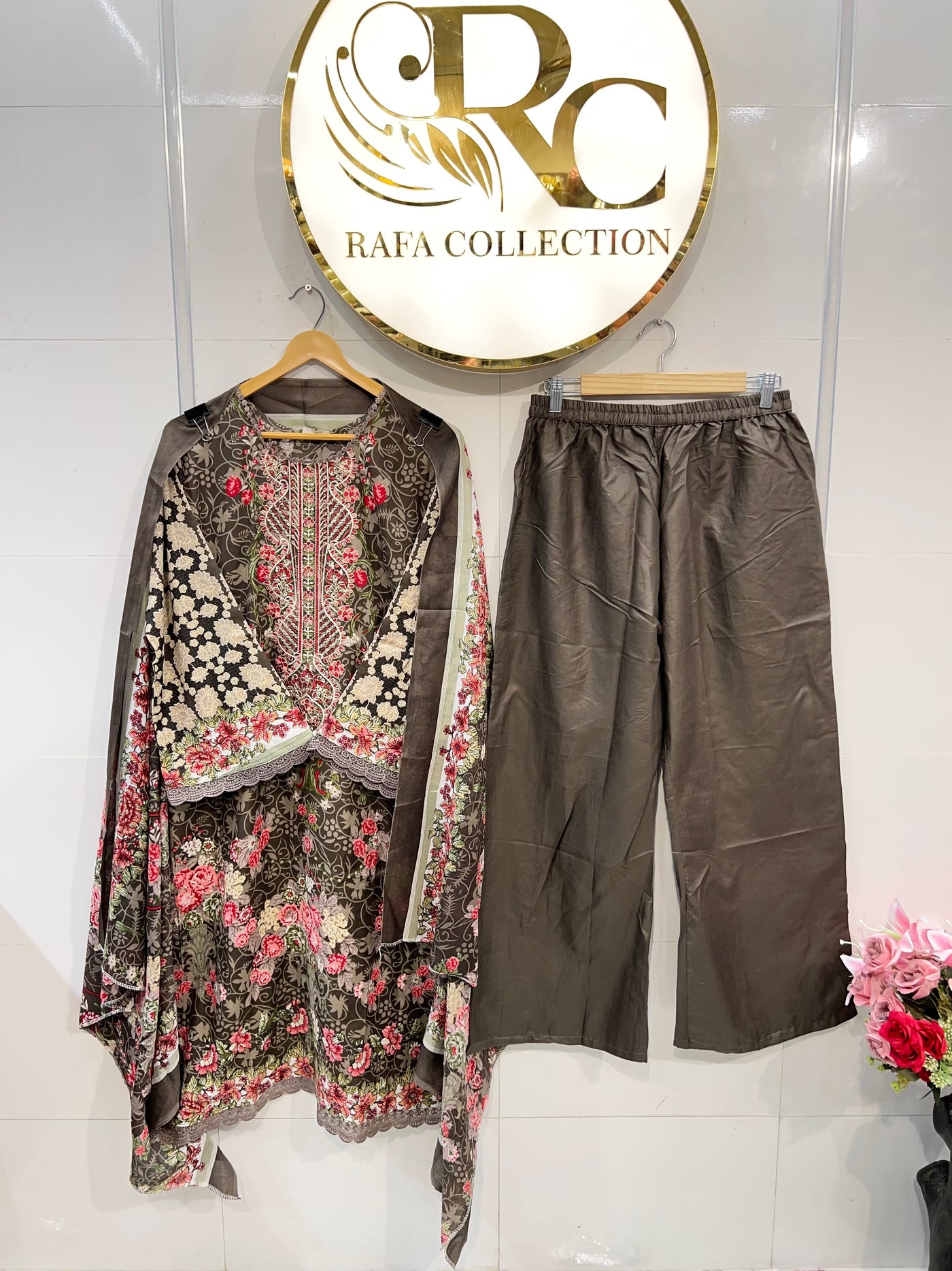 Semi cotton casual suits 2359