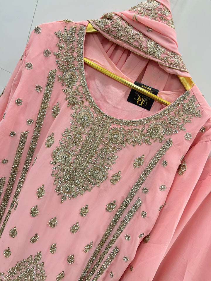 Pakistani tri color Garara suit 2749