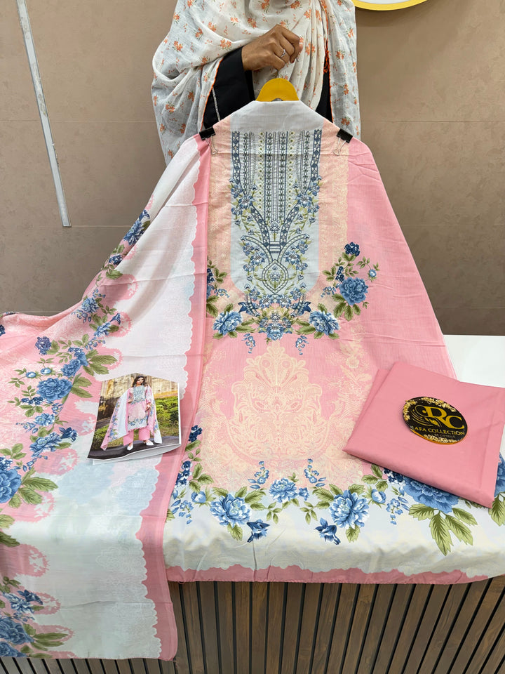 Cotton Embroidered Suit