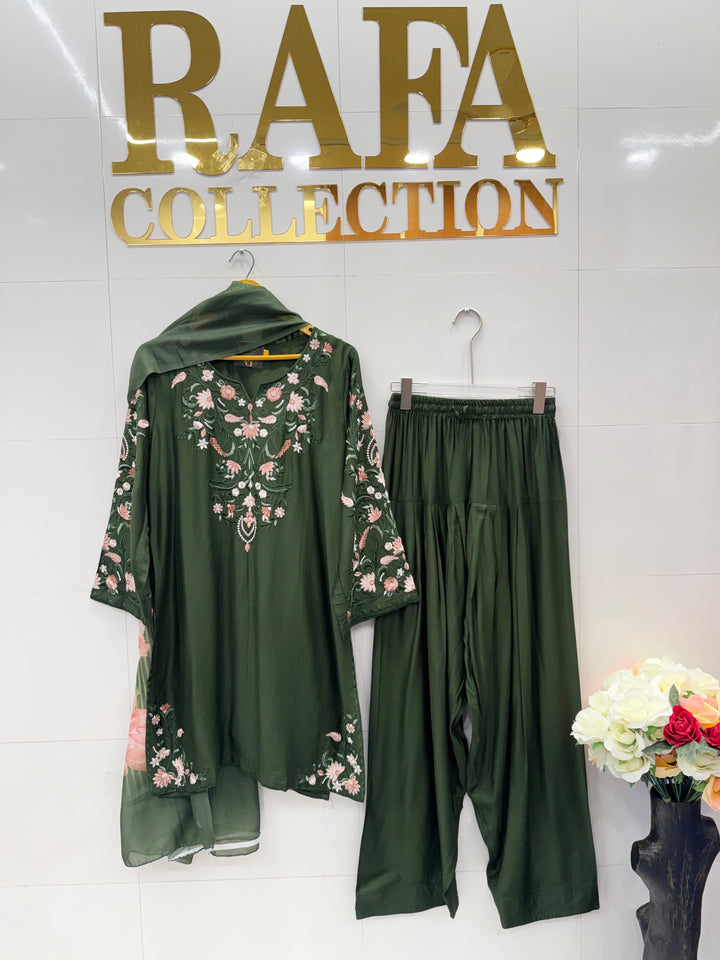 Embroidered Farshi salwar suits