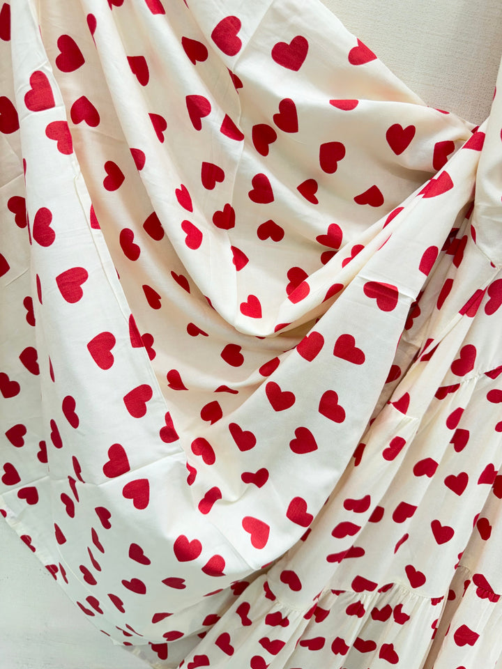 Rayon Heart printed Gowns