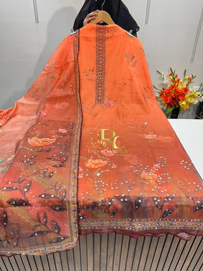 MIRROR WORK UNSTICH SUIT 1715