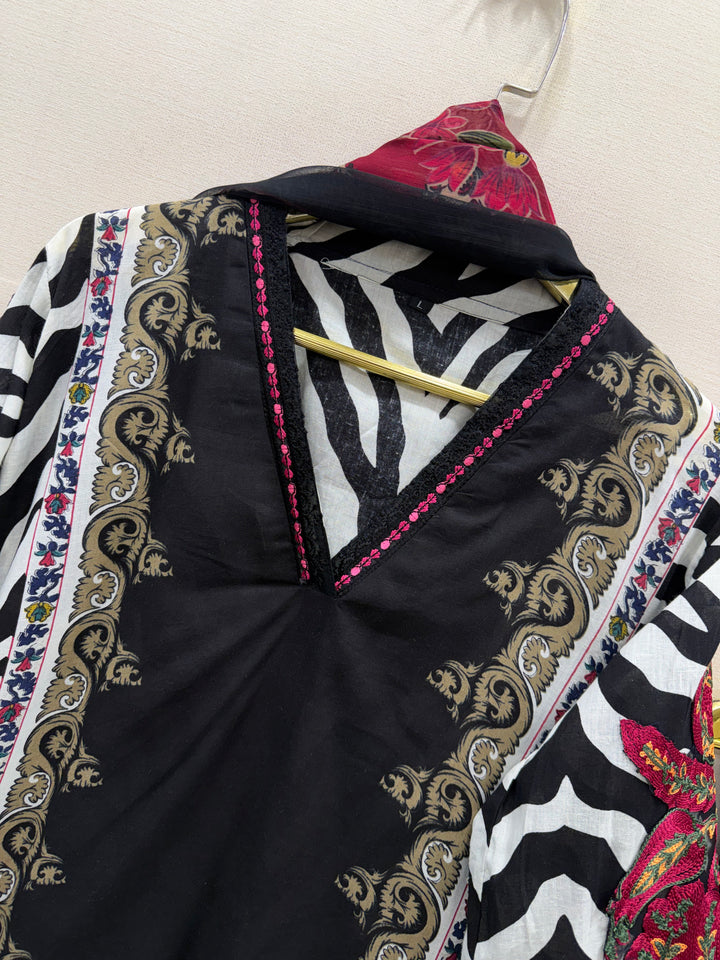 Cotton embroidered suits