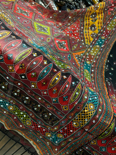 Organza Mirror work suit 1308