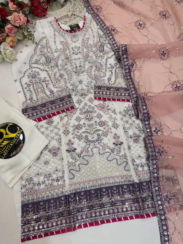 Eid Handwork Chiffons  2952