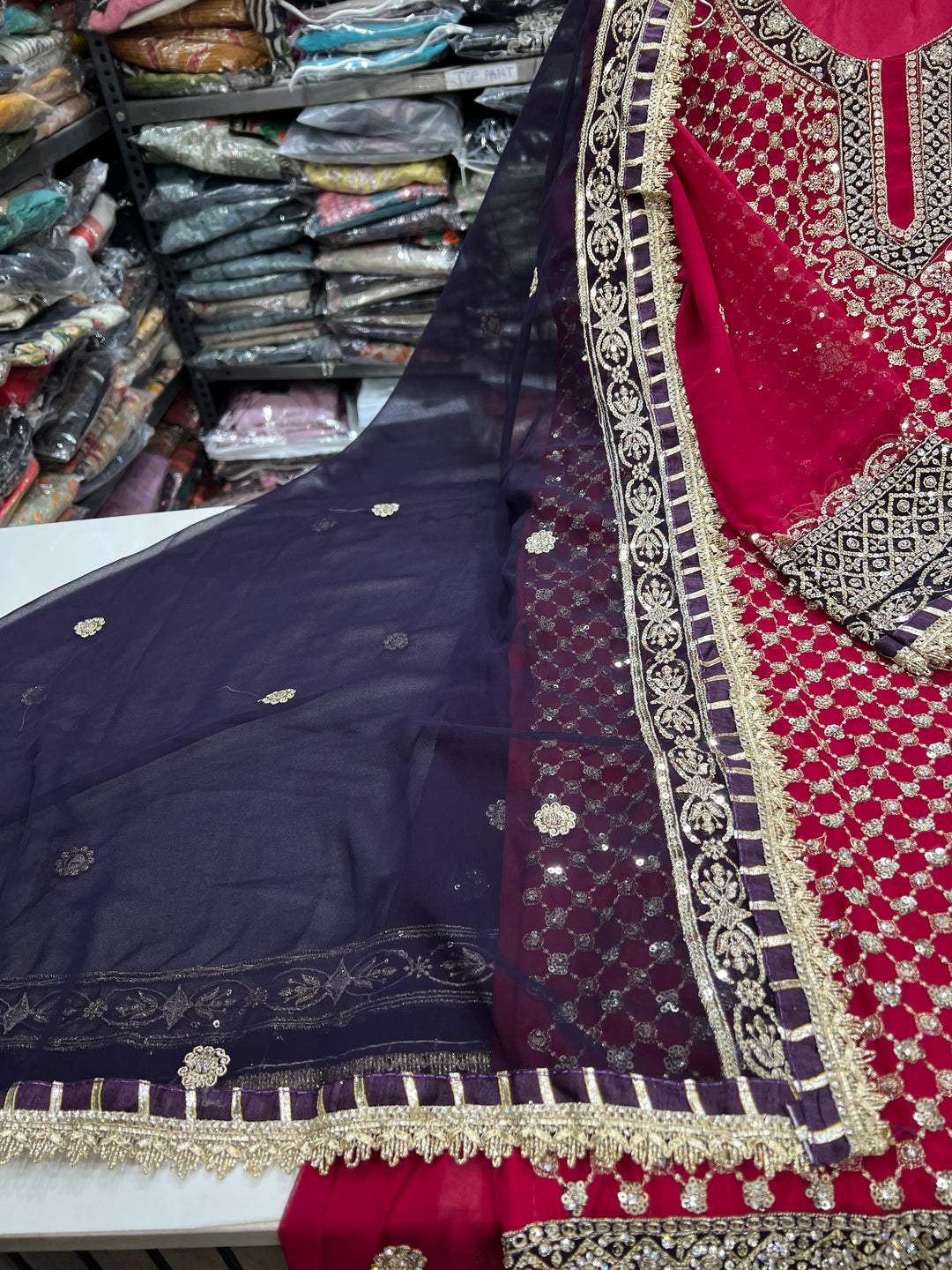 Dual color garara suit 2791