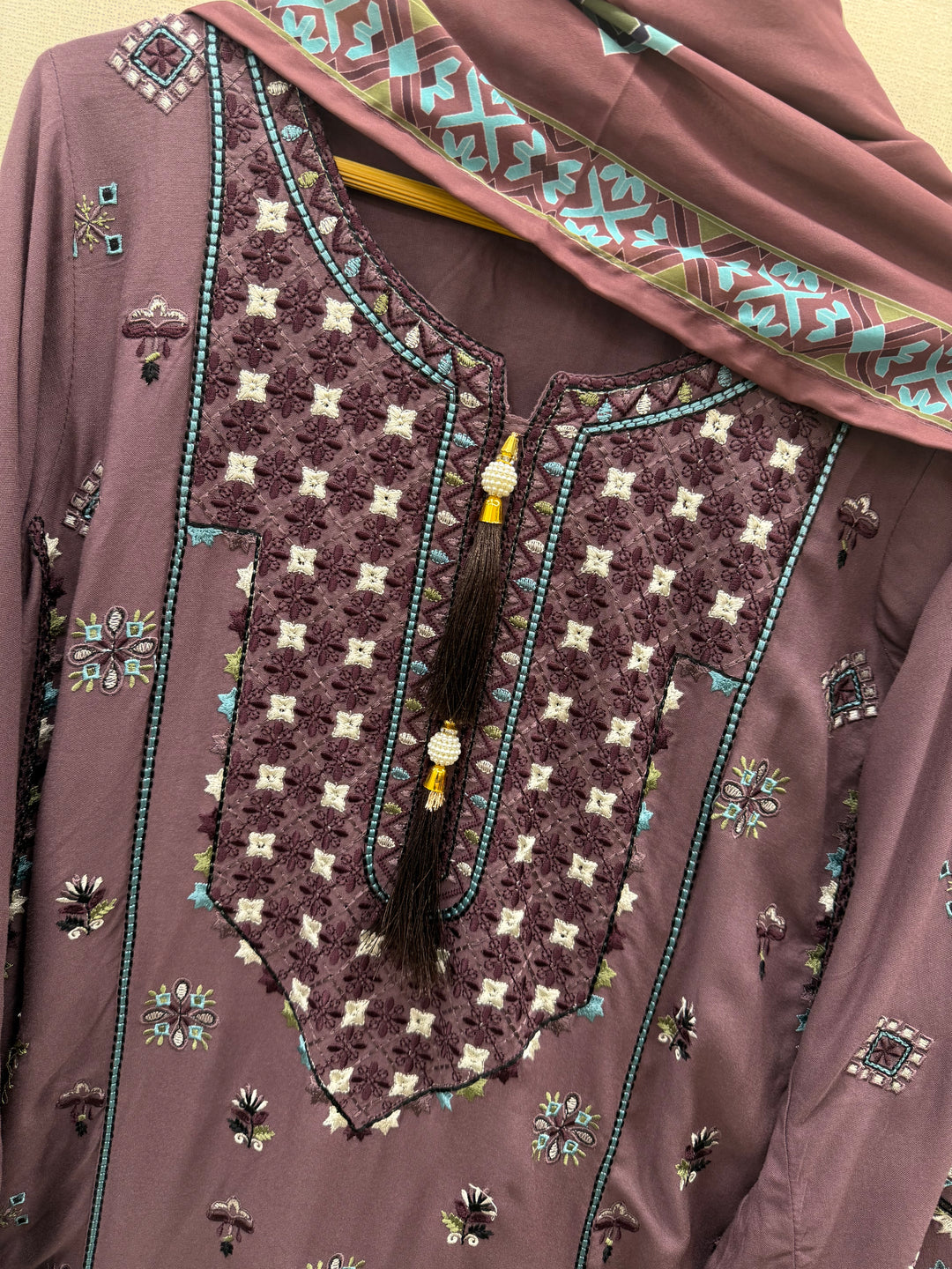 Embroidered Farshi Salwar Suits