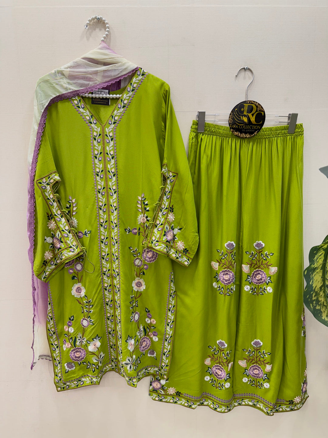 Embroided Pakistani plazzo suits