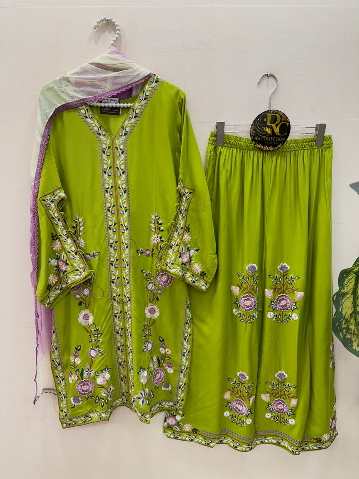 Embroided Pakistani plazzo suits