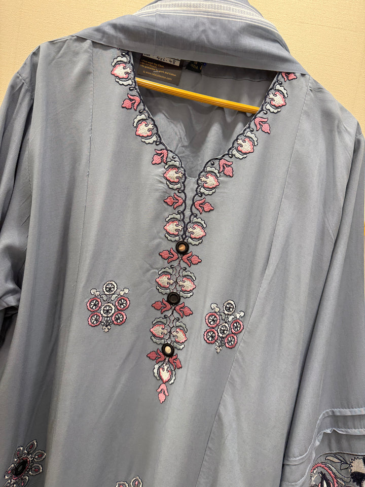Embroidered plus size suits 2978