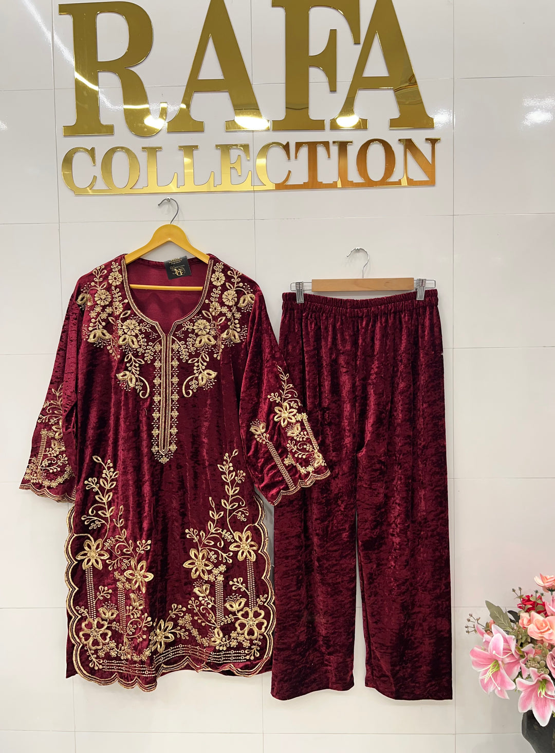 Velvet  co - ord sets  2834