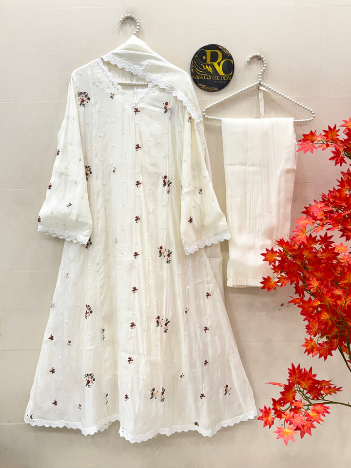 A-line chandheri Suits
