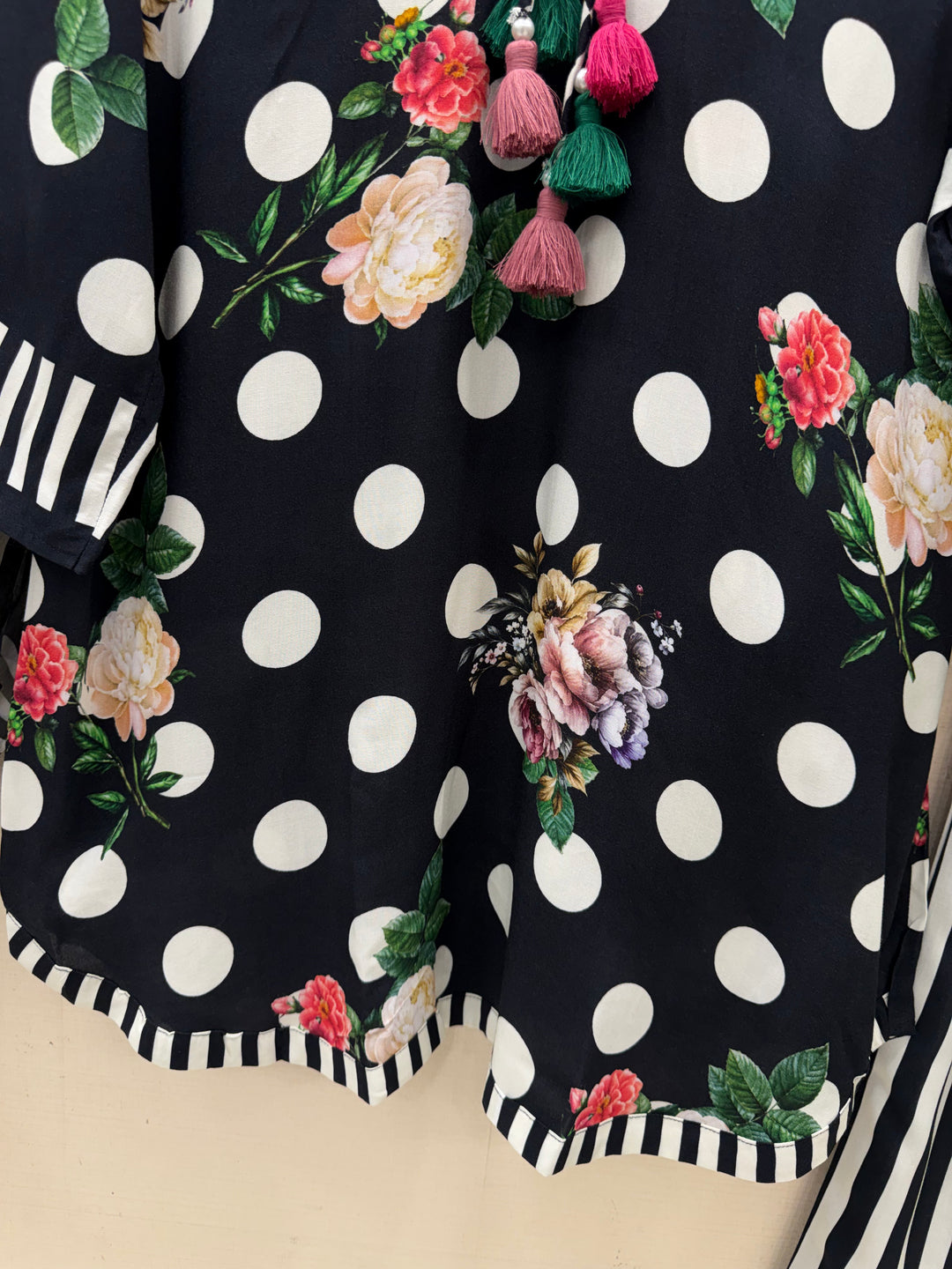 polka dot Pakistani Farshi suits