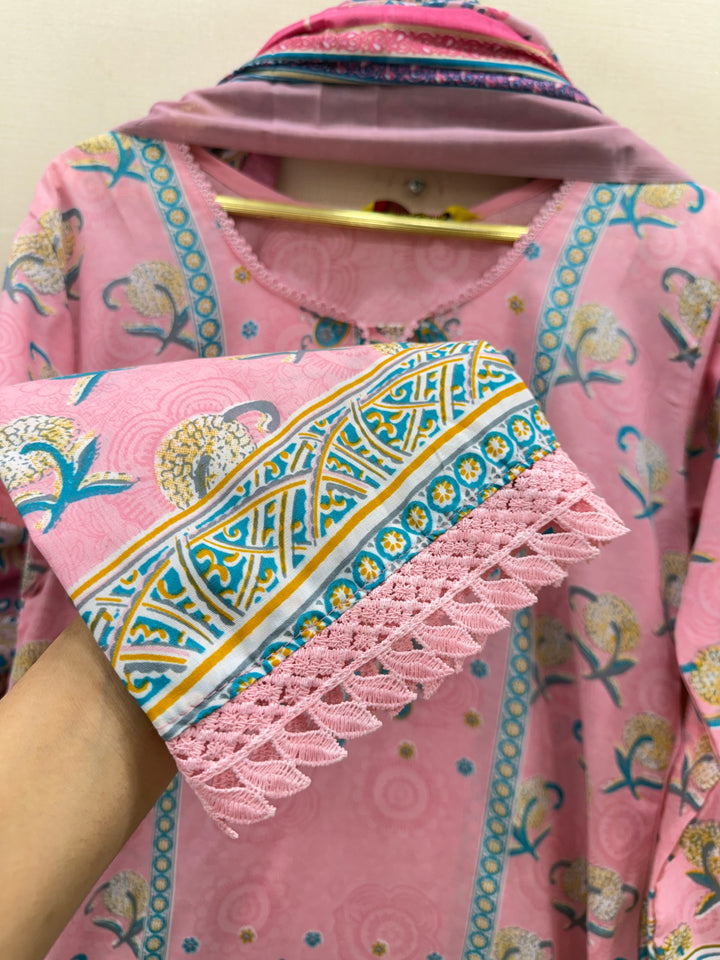 Semi Cotton printed Suits